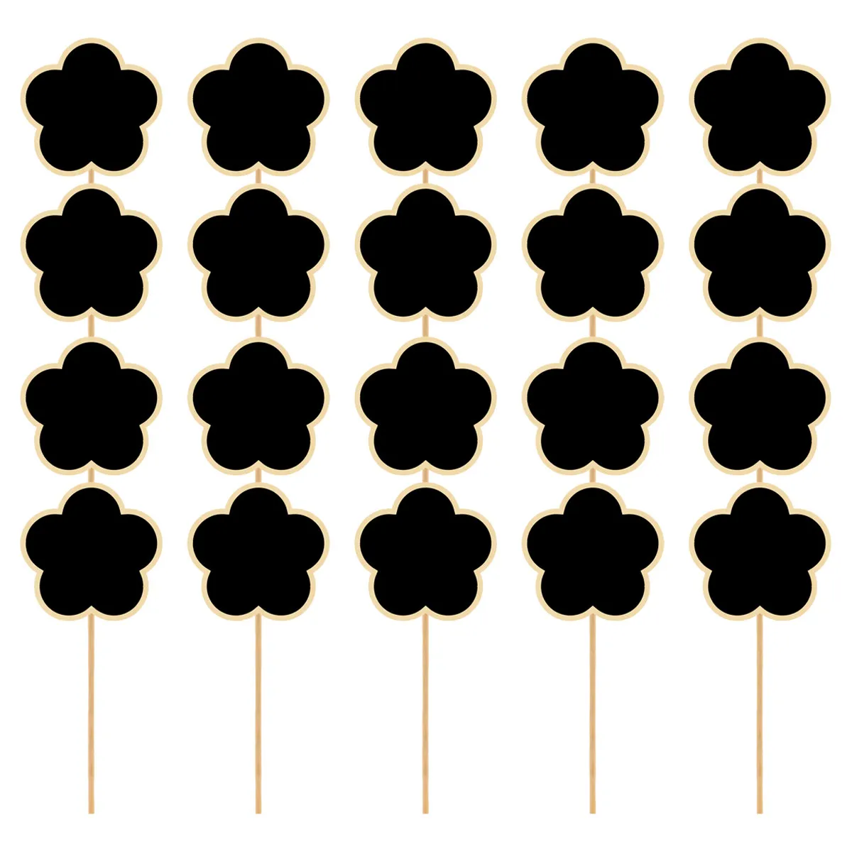 

20Pcs Lightweight Wooden Mini Chalkboard Toppers Garden Flower Labels Chalkboard Signs Table Number Markers Wedding