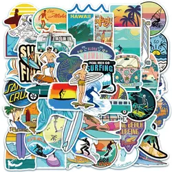 10/50PCS Cool Hawaii Summer Beach Surfing Stickers DIY Surfboard Laptop Phone Luggage Notebook Graffiti Surf Sticker Decals Toy