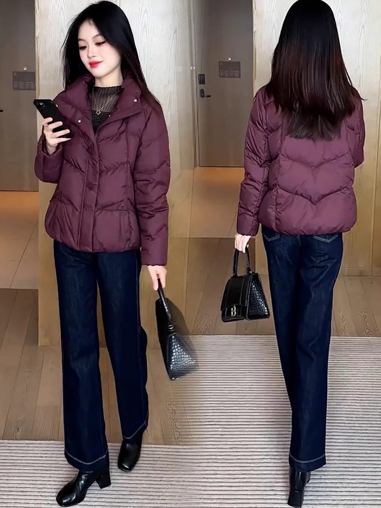 

Fashionable Casual Short down Cotton Jacket Women Winter New Style Slimming Thick Warm Trendy Cotton Coat Outerwear