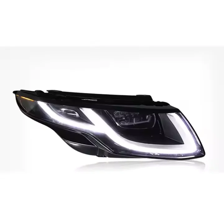 مجموعة المصابيح الأمامية SJC لسيارة رينج روفر إيفوك 2013-2017 مُعاد تركيبها جديد LED أضواء النهار الجري المصباح التوصيل والتشغيل