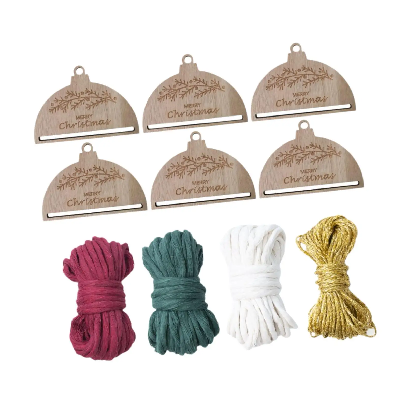 실과 실크 실 반원형 크리스마스 장식품 홈 장식 6개