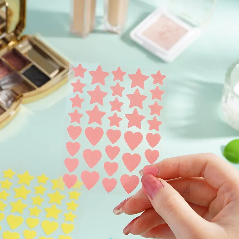 216 قطعة لطيف ملون ستار بثرة بقع حب الشباب غطاء الوجه بقعة بثرة التصحيح الملونة غير مرئية حب الشباب إزالة العناية بالبشرة ماكياج أداة