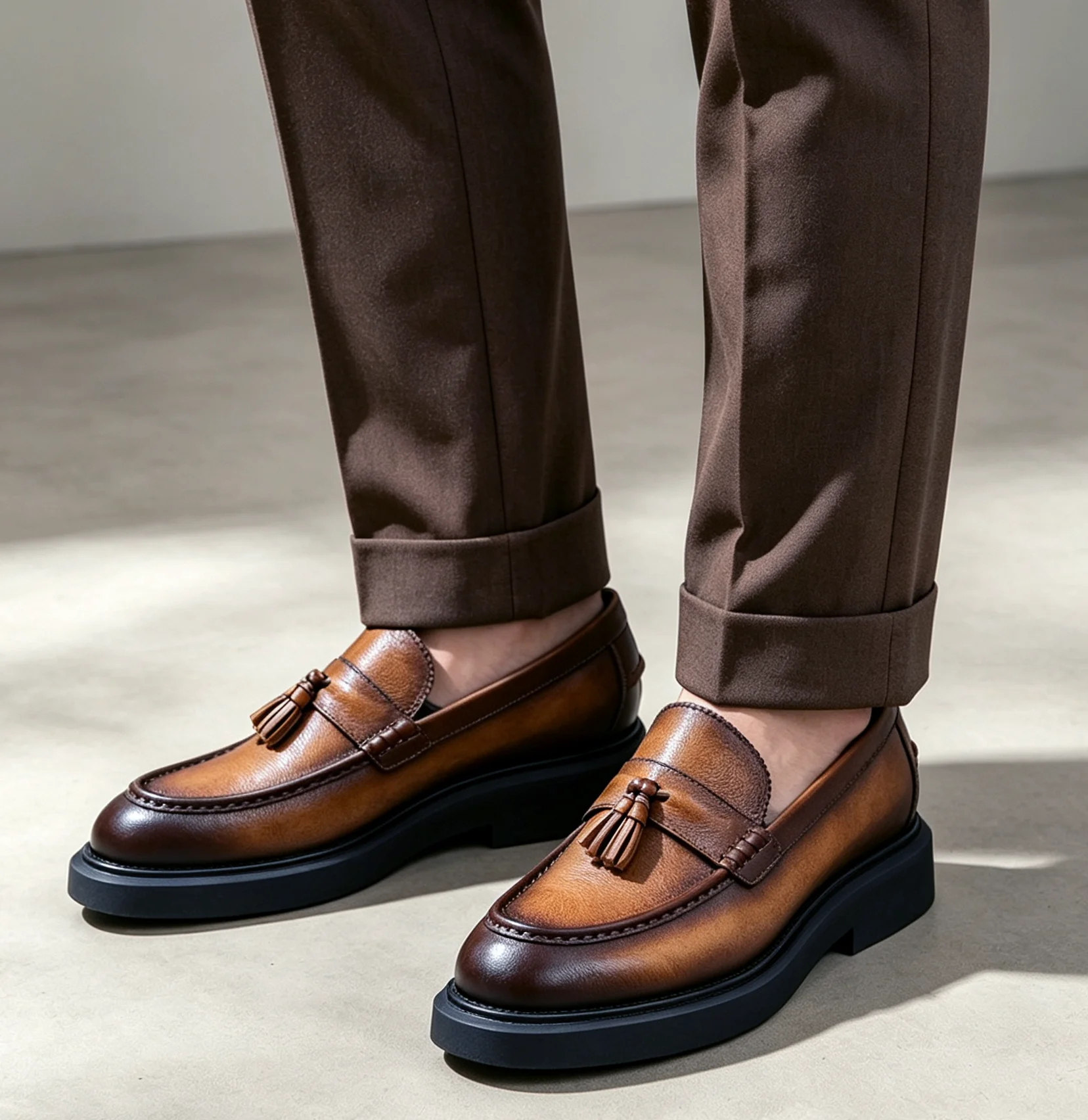 LIHUAMAO Grade A quality Men's shoes Casual Penny Loafers Slip On Shoes British Style Business leisure shoes Footwear Outdoor