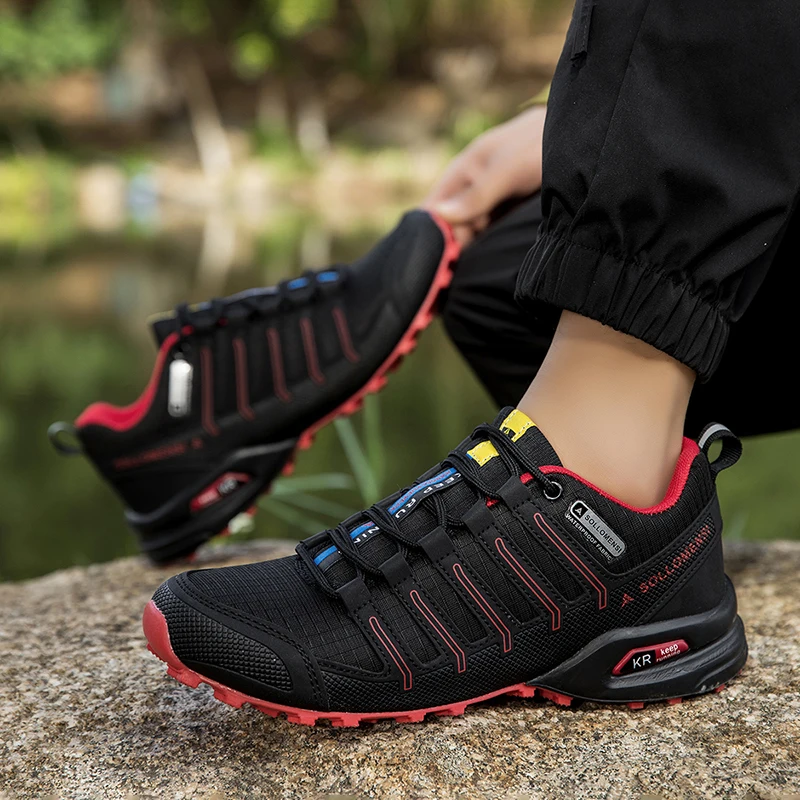 防水ハイキングシューズメンズアウトドアトレッキングスニーカー - Mountain Biking Camp のレビューと価格