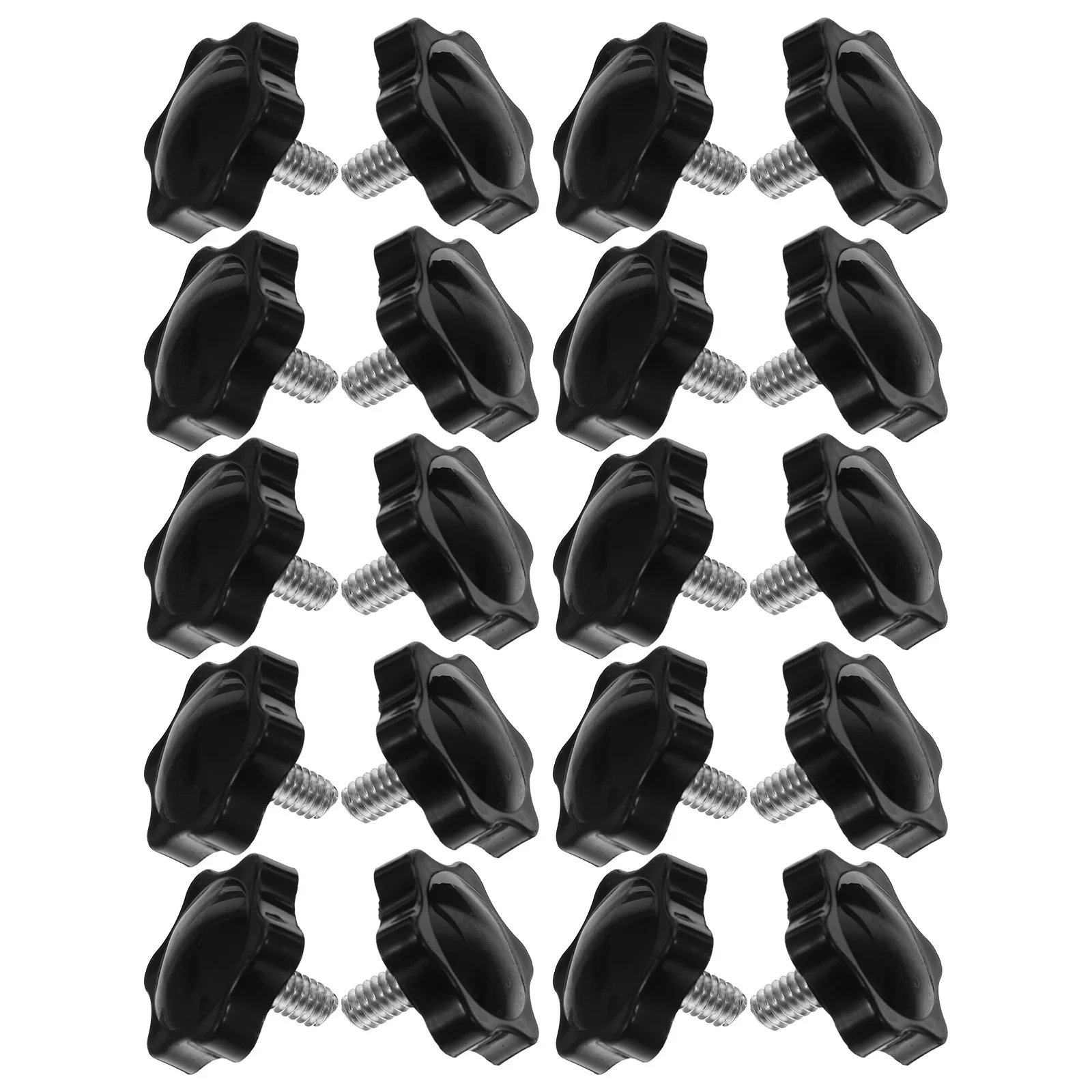 

20Pcs Hexagonal Star Knob Plastic Handle Screw Hand Tightening Nut Comfortable Grip for Industrial Assembly Home Repair Outdoor