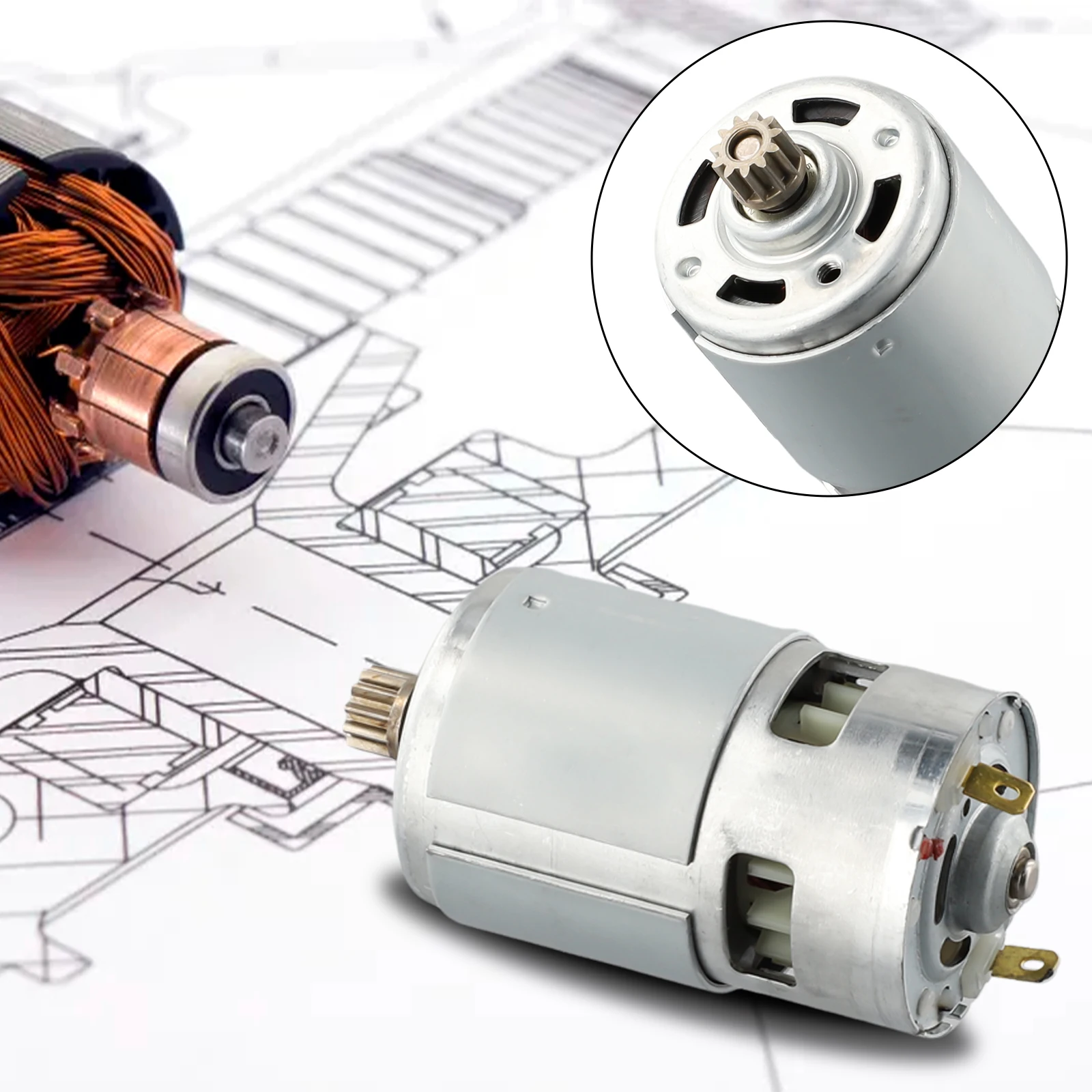 11 Tooth DC Motor Reciprocating Saw Motor Sliver 1 Pc 18V 5000-10000r/min For Reciprocating Saw Metal Brand New