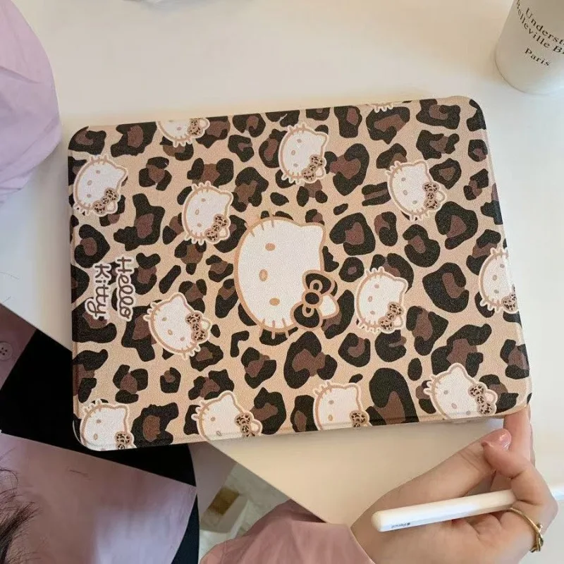 

For Ipad 11th A16 2025 Air7 11in Tablet Cases Air4 5 10.9in 10th 9th 10.2in Leopard Print Kitty Cat Case Mini7 Mini6 8.3in Cover