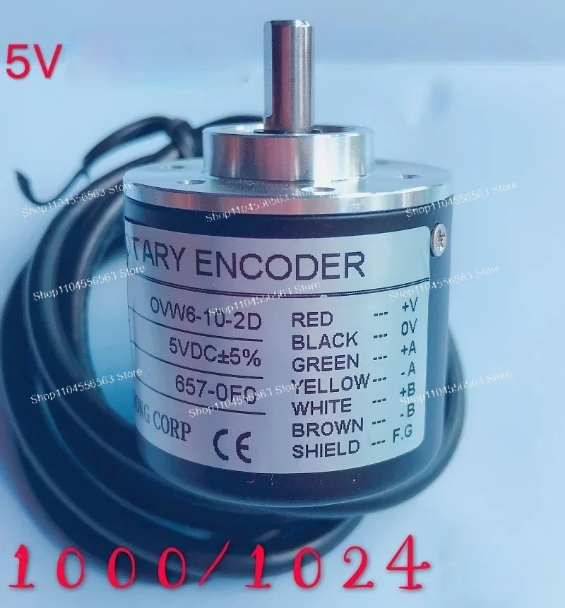 Incremental Rotary Encoder OVW2 Series 5V Long Line Drive TTL Differential Output 1000 PPR 1024 Lines for CNC Motion Control