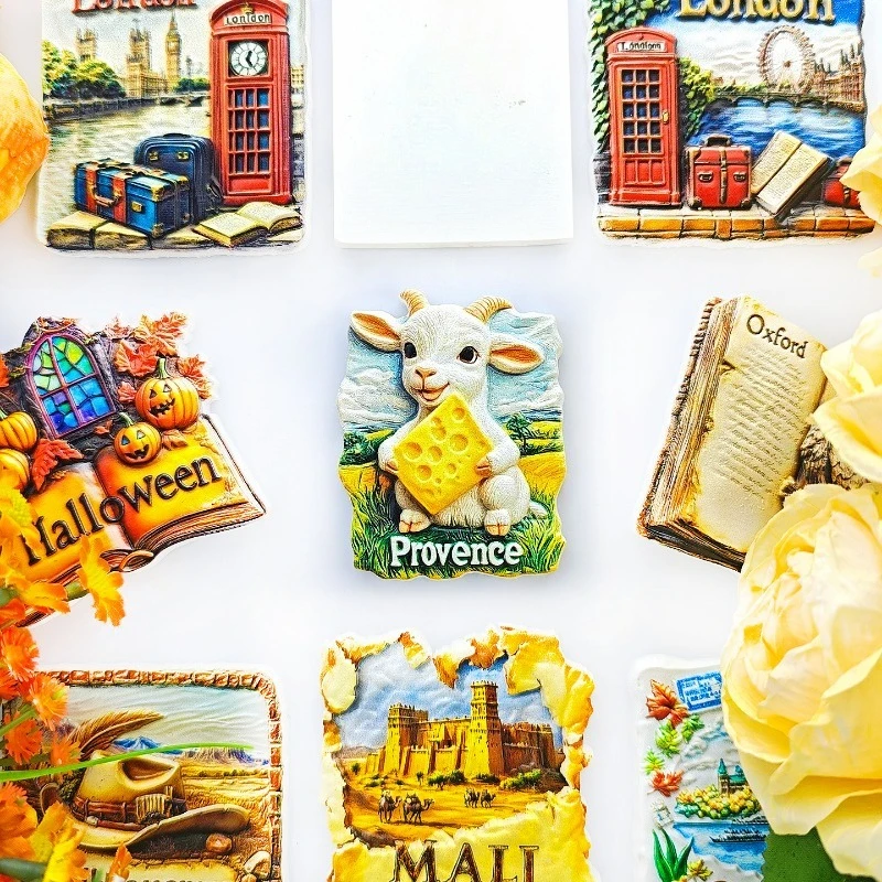 Provence Goat Fridge Magnet - 3D French Farmhouse Souvenir Lavender Field Grazing Decor Unique Rural Gift