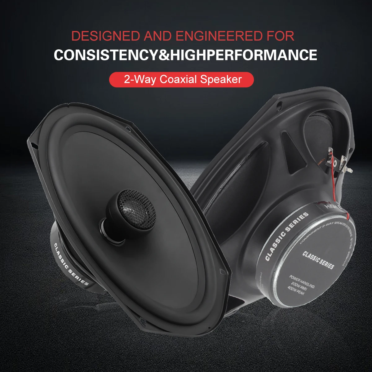 Zeming coaxial speaker Car Speaker 6x9 Inch Coaxial Speakers 25mm Silk Diaphragm Dome Tweeter for Car Audio
