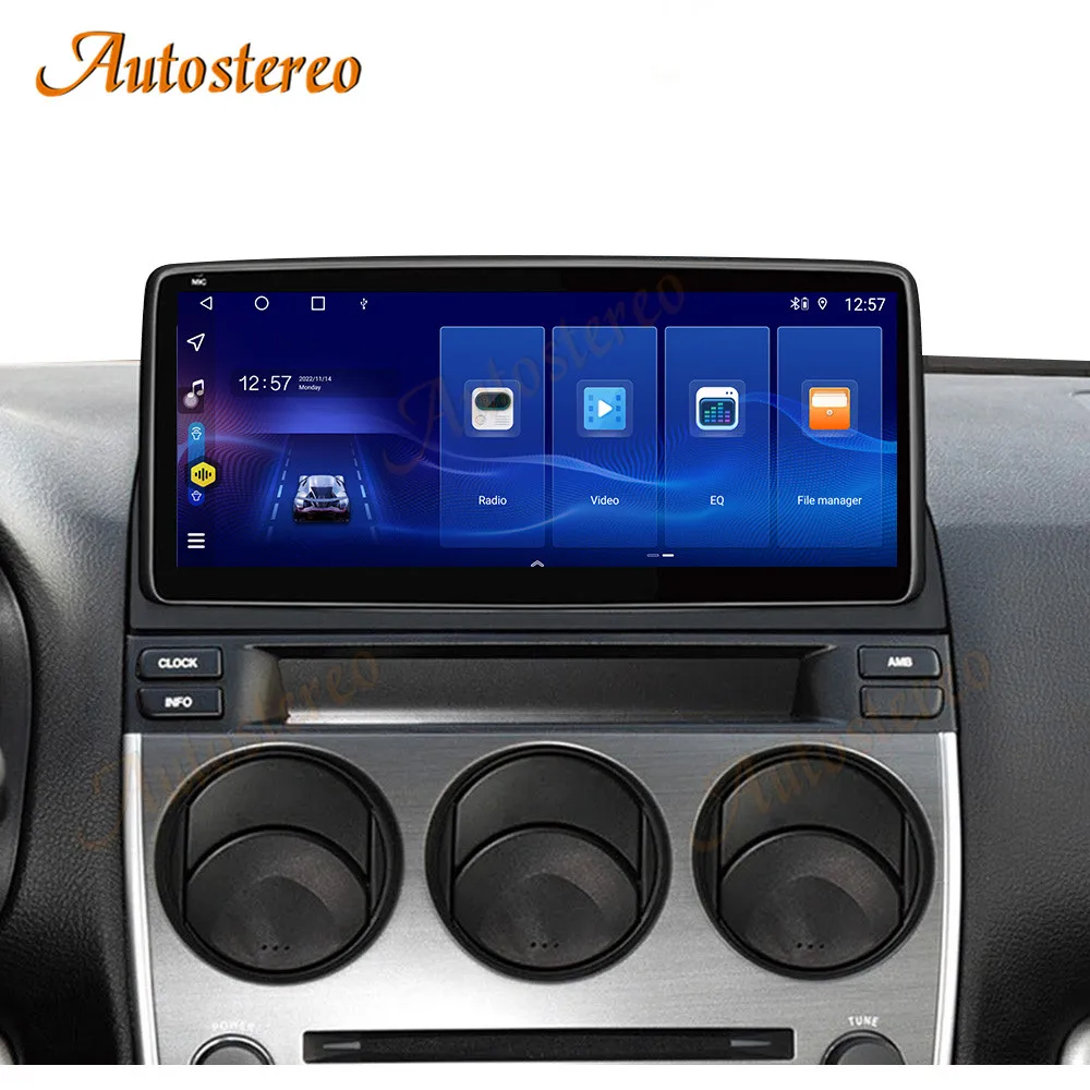 10.25 inch Android 14 For Mazda 6 2004-2015 2 Din Car Radio GPS Navigation Multimedia Player Stereo Receiver Autoradio Head Unit