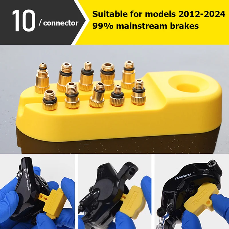 الصحن الهيدروليكي الفرامل النفط تنزف مجموعة أدوات العالمي الجبلية الطريق دراجة الفرامل النفط تغيير قمع النحاس محول أدوات الصيانة BC0710