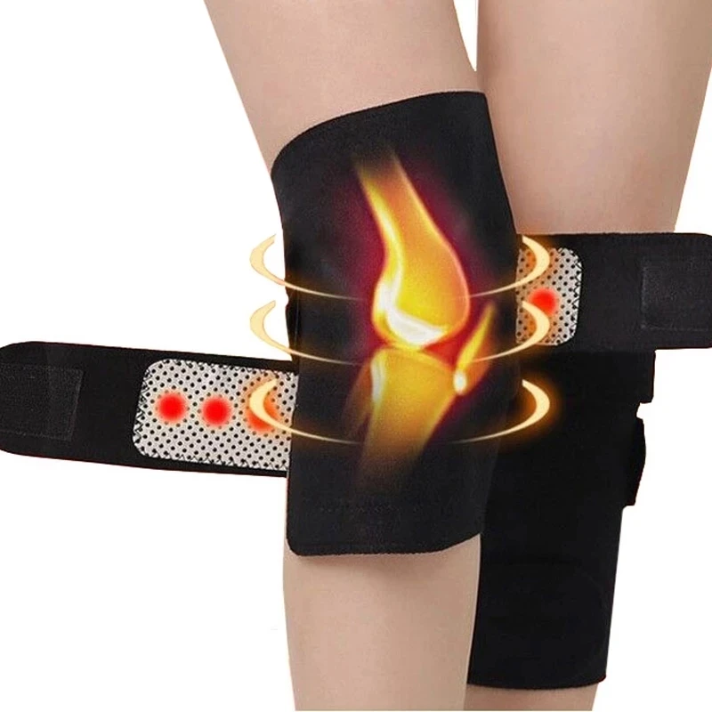 1 Pair Knee Brace Support Pads Adjustable Tourmaline self-heating magnetic therapy Knee Protective Belt Arthritis Knee Massager