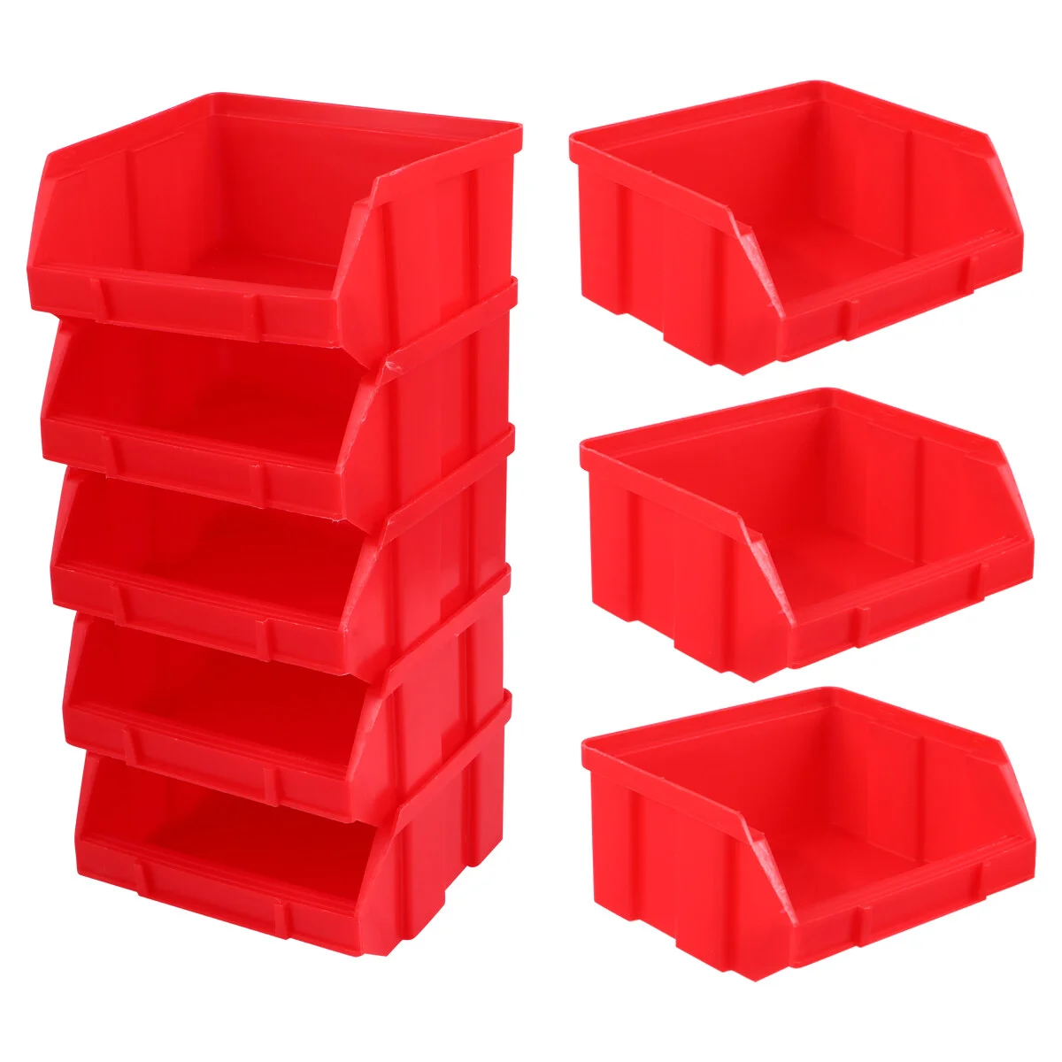 10pcs Storage Bin Plastic Trash Can Small Tool Component Box for Home