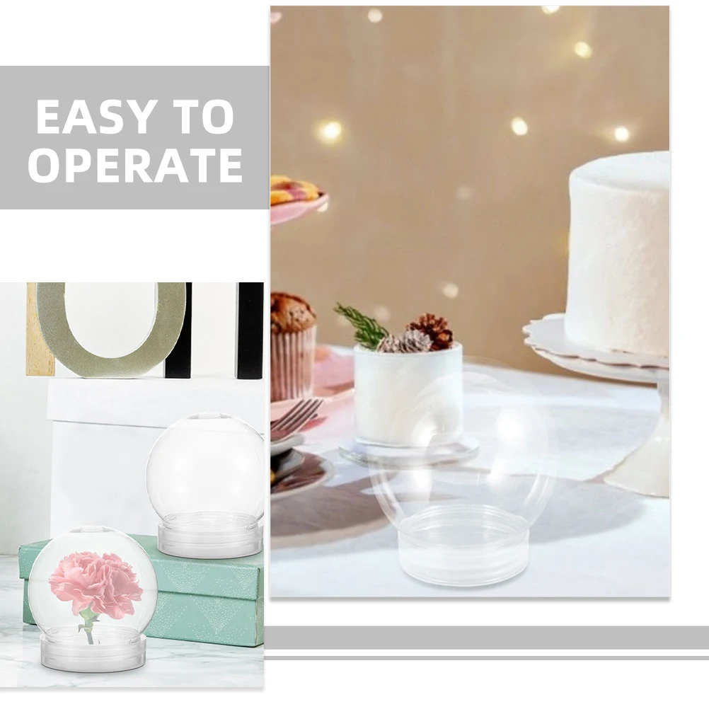 8 Pcs Candy Bottle Crafts Making Water Globes Diy Snow Clear Plastic Empty Tumbler