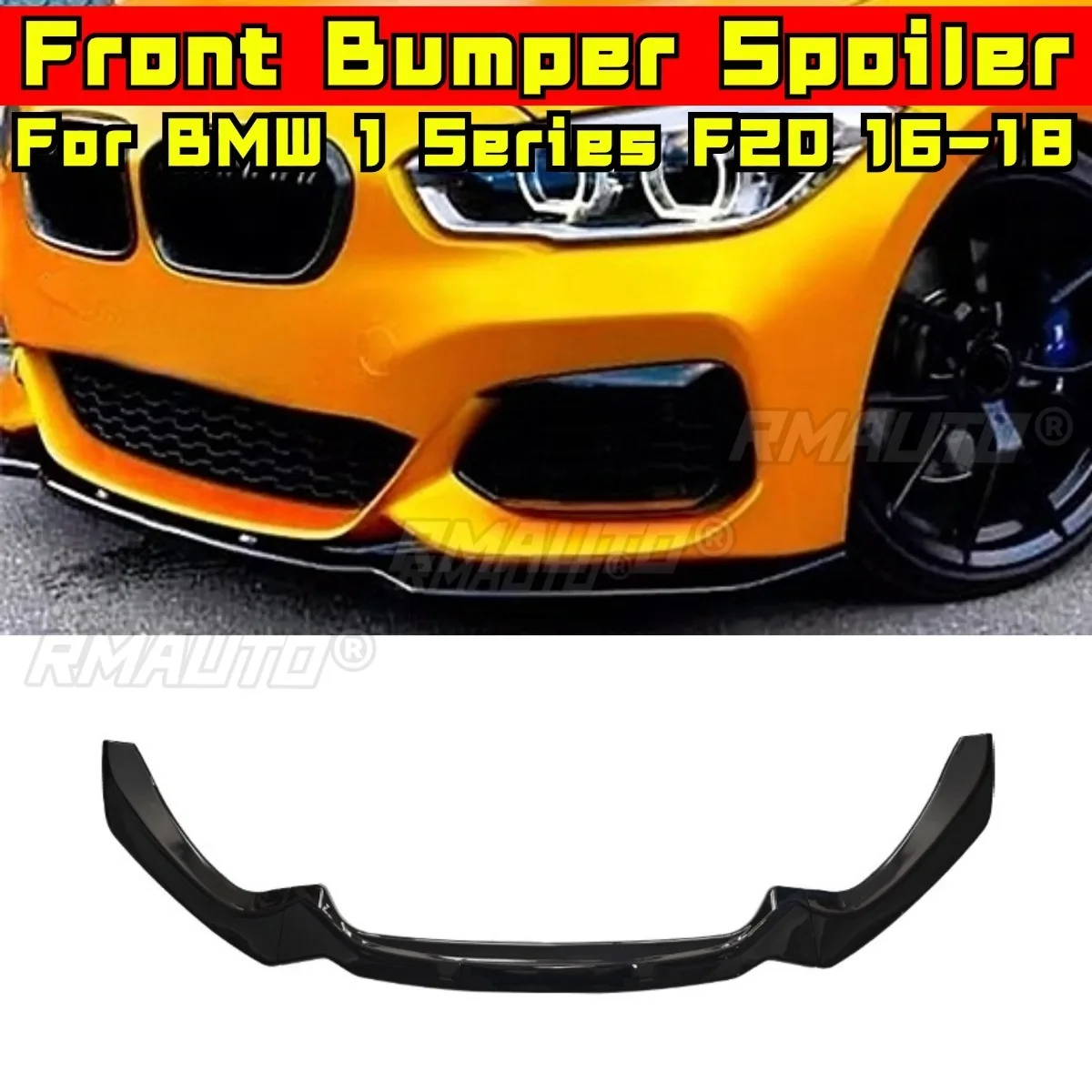 

Car Front Bumper Spoiler Lip Diffuser Modification Part For BMW 1 Series F20 2016-2018 Bumper Guard Protector Cover F Style