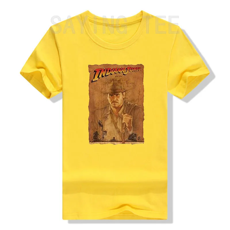 Indiana Jones Raiders of The Lost Ark Poster Art T-Shirt Humor Funny Country Music Graphic Tee Top Short Sleeve Cowboy Outfits