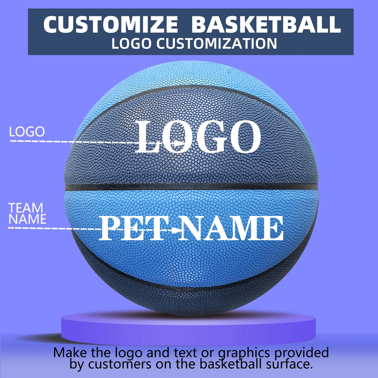 Custom Basketball High Quality Standard Size7 Composite Leather Game Ball For Men's And Women's Indoor&Outdoor Durable Ball Team