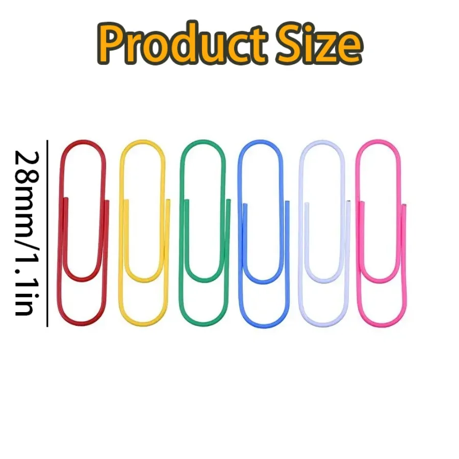 28mm Office Paper Clip, Office Study Document Receipt Clip, Creative Stationery Supplies, Metal Paper Clip,Handmade DIY Material