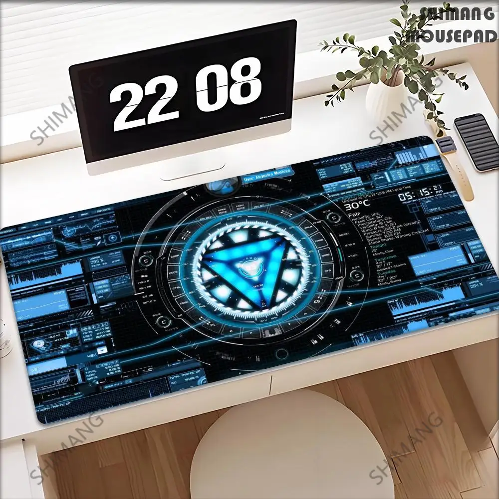 

Jarvis Stark Industries Large Gaming Mouse Pad Computer Laptop Mousepad Keyboard Pad Desk Mat PC Gamer Mouse Mat Office Mausepad