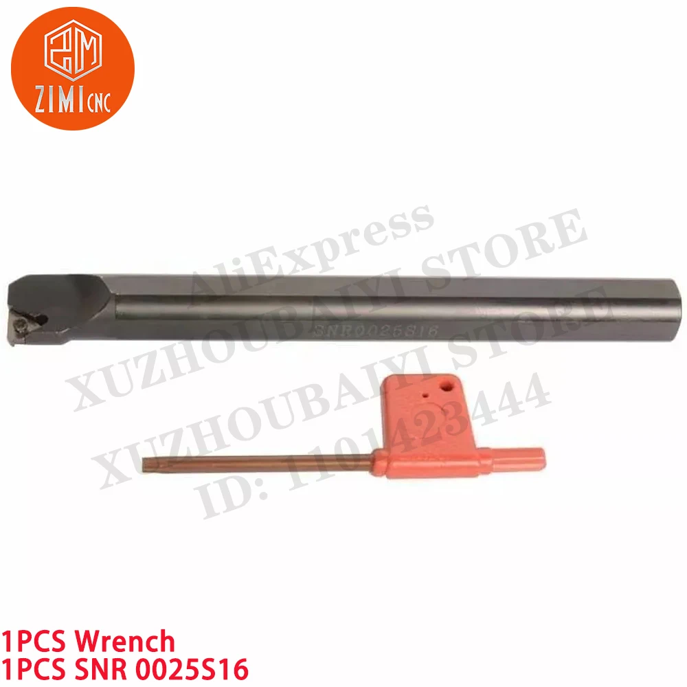 1PCS SNR 0025S16 Suporte de barra de mandrilar para torneamento de rosca Para inserto de carboneto de rosca 16IR Torno de metal CNC mecânico ferramentas de corte