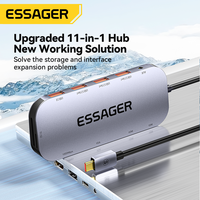 Essager 11 in 1 USB C HUB 4K 30HZ Type C Docking Station For Macbook Air Pro Adapter Splitter For Laptops HDMI-Compatible RJ45