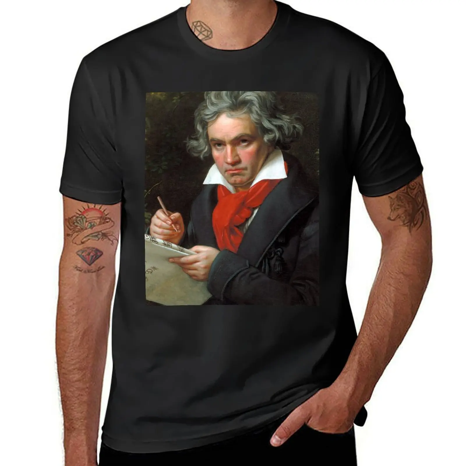 Beethoven Portrait, 1819 T-Shirt Aesthetic clothing Blouse vintage t shirts for men graphic