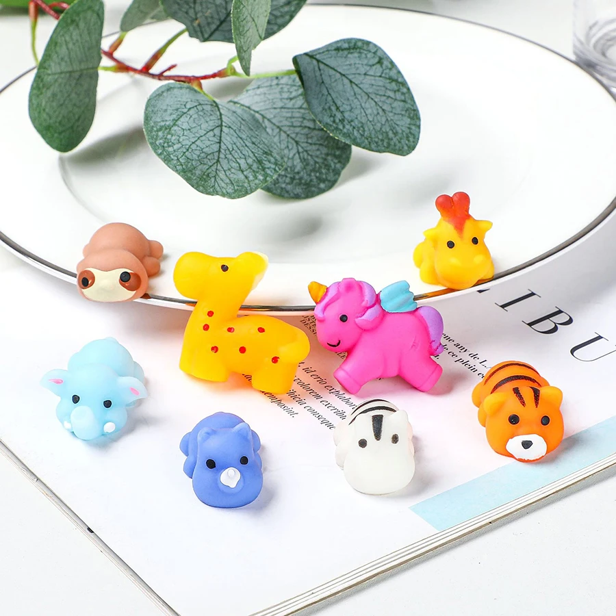 Animal bonito Anti-Stress Ball, Squeeze Mochi, Rising Toys, Abreact Soft, Sticky Stress Relief, Presentes engraçados, 5 Pcs, 10 Pcs, 20Pcs