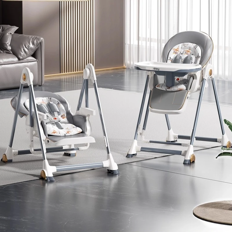 

Детские обеденные стулья 2 в 1, многофункциональное складное домашнее сиденье, детский портативный детский обеденный стол, кресло-качалка, детские стулья-качалки