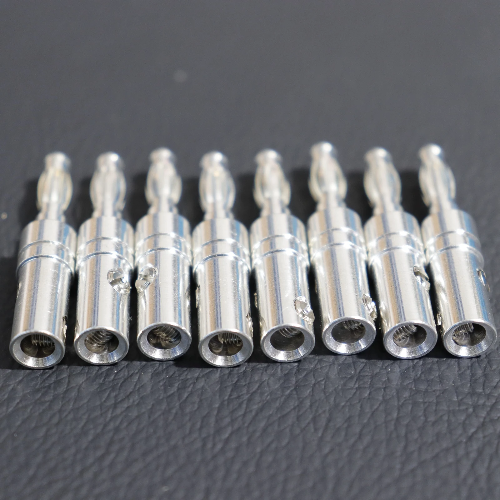 

New High Quality QED Silver plated Banana plug No soldering adapter HiFi speaker high performance Banana Connectors