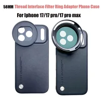 Para Iphone 17/17 Pro/17 Pro Max 58MM interfaz de rosca filtro anillo adaptador funda de teléfono para Universal ZOMEI CPL VU filtro de estrella