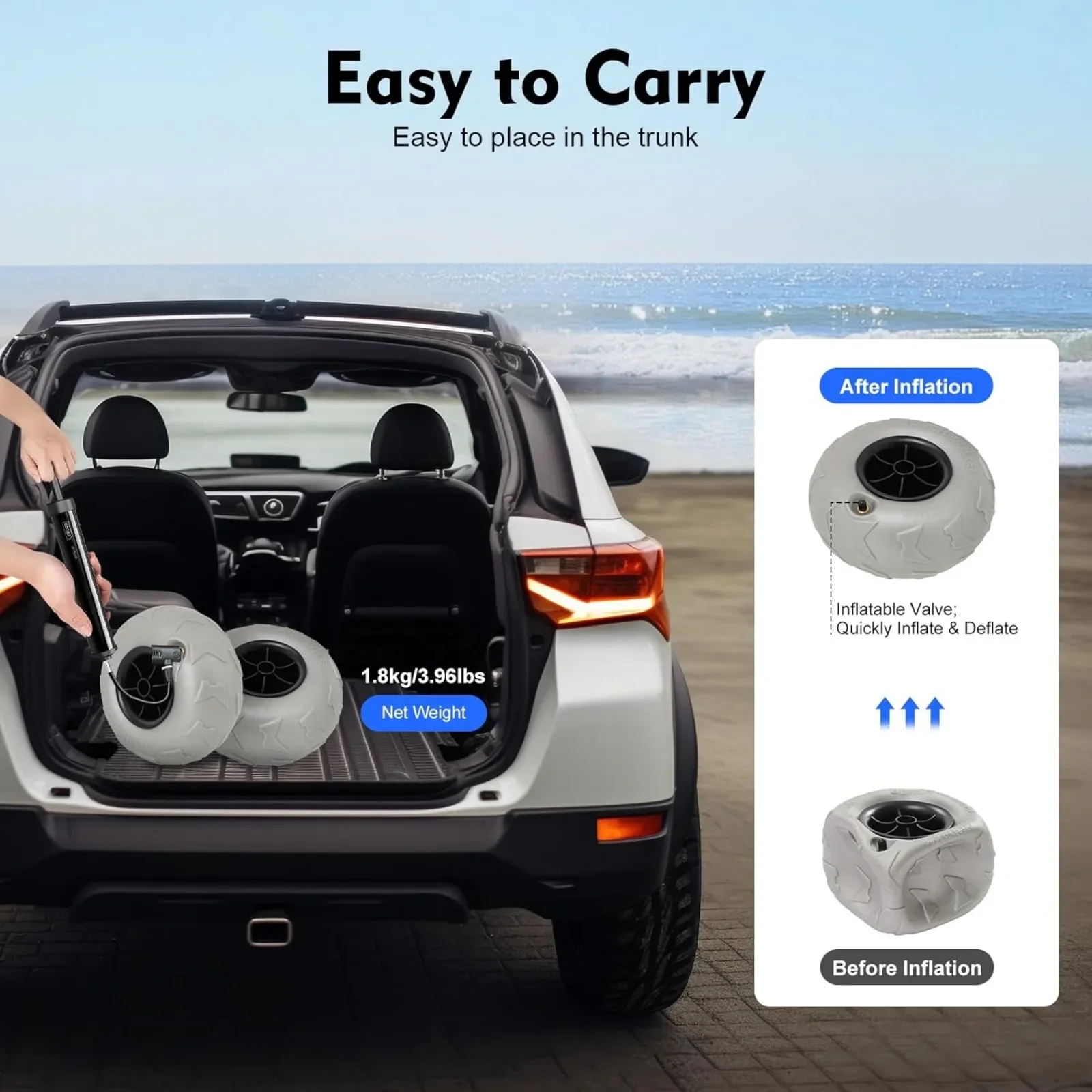 

Сменные колеса для воздушных шаров, шины для пляжного песка для каяков, тележек, каноэ, багги-вагон, 9-дюймовые колеса для воздушных шаров, шины для пляжной тележки