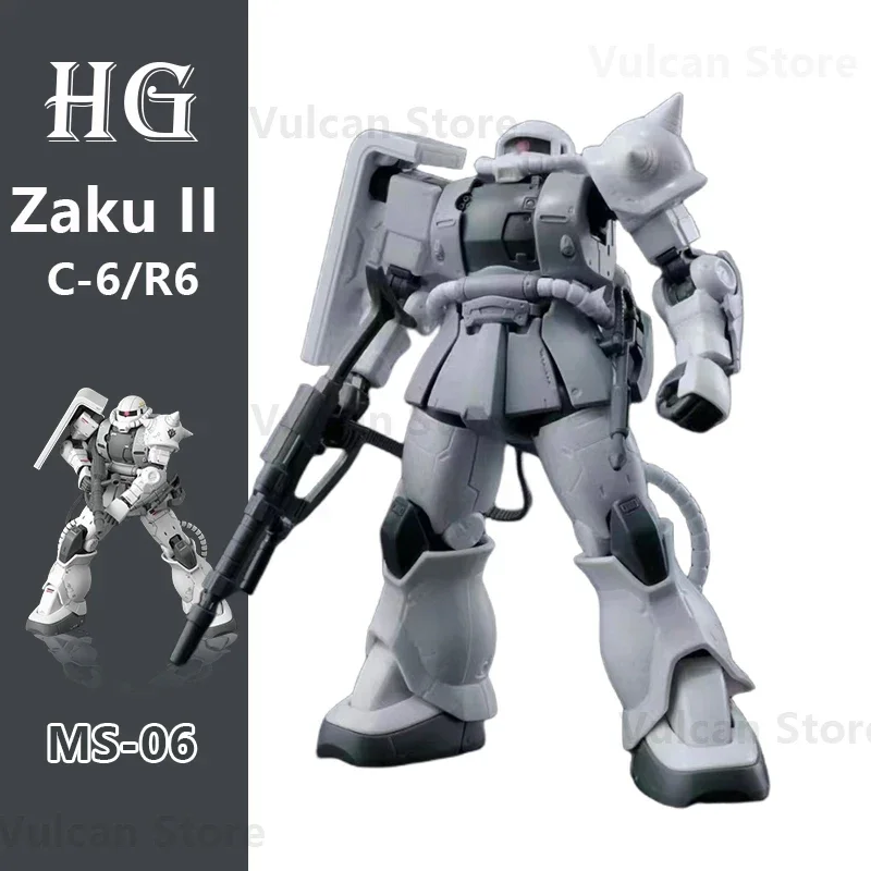 Zaku II C-6/R6 HG 1/144 Limited Edition DIY White Painted Model Toy Gift Kit Animation Collection Ornaments Mecha Assembly Model