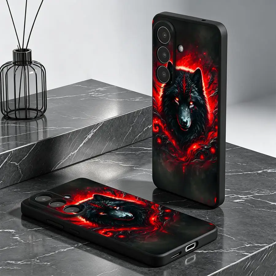 Case for Samsung Galaxy A57 A73 A51 A55 A15 A52 A36 A25 A16 A37 A05 A53 A17 A23 A06 Phone Cover A12 A13 A41 A50 A70 Flame Mark