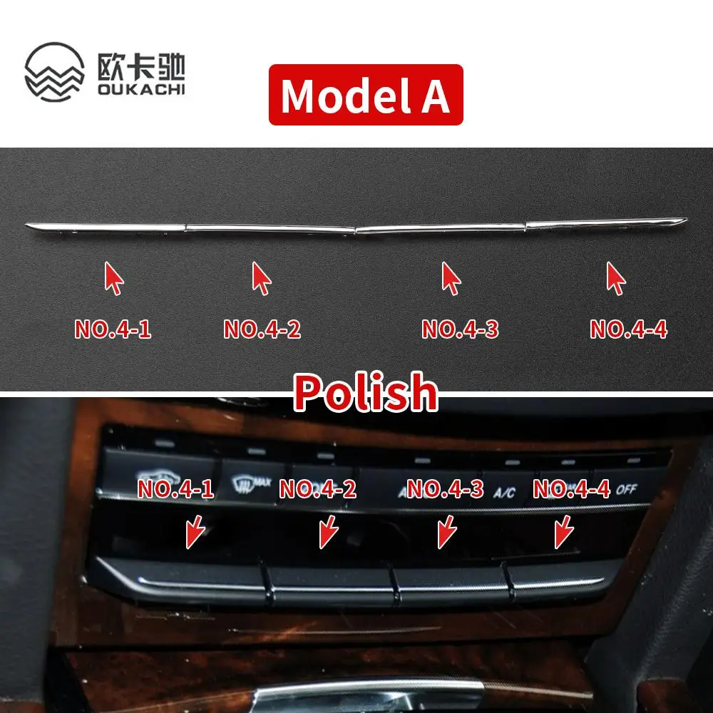 Car Console Air Conditioning Buttons Decoration Trim For Mercedes Benz E Class W212 E300 E260 2129008808 Electroplating strip