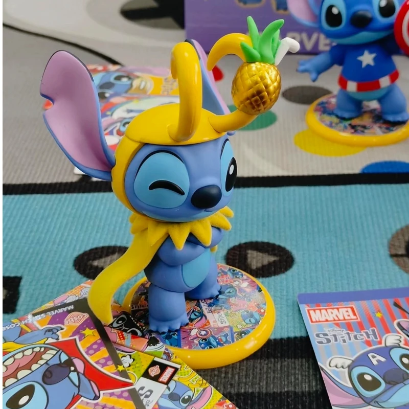 

Genuine Marvel Stitch Cosbi Series Blind Box Cute Doll Kawaii Toy Anime Peripheral Model Garage Kit Desktop Decorative Ornament