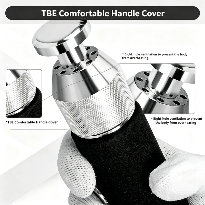 Air Shaping Tool for Shoe Shaping and Auto Body Work, Straight Metal Reciprocating Body with Textured Grip Sleeve and Flat