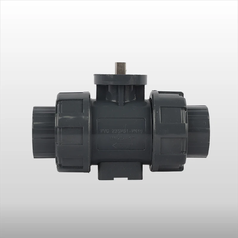 CPVC UPVC 2 Way Plastic Valves 2 Way True Union UPVC Proportional Control Ball Valve For Water Treatment