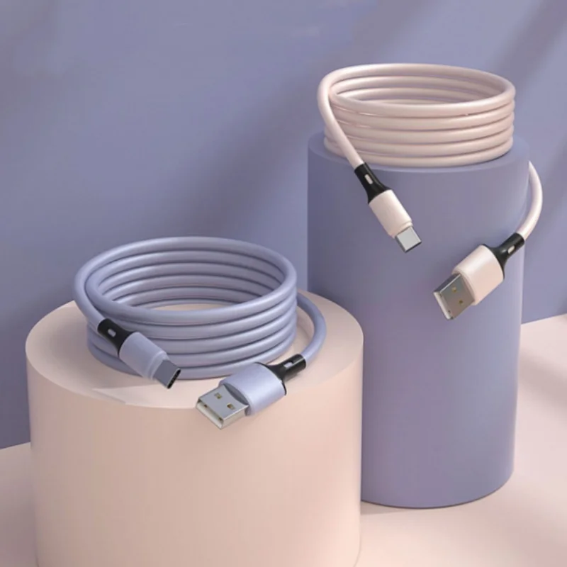 5A Fast Charging USB A to Type C Cable Liquid Silicone Skin Feel Anti-break SR Connector Type C Charger Data Cord 1.8M