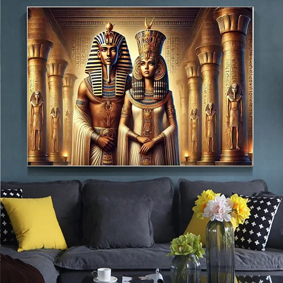 Pharaoh and Queen Full diamond painting kit Egypt landscape 5D DIY diamond embroidery Picture Of Rhinestones home decor craft