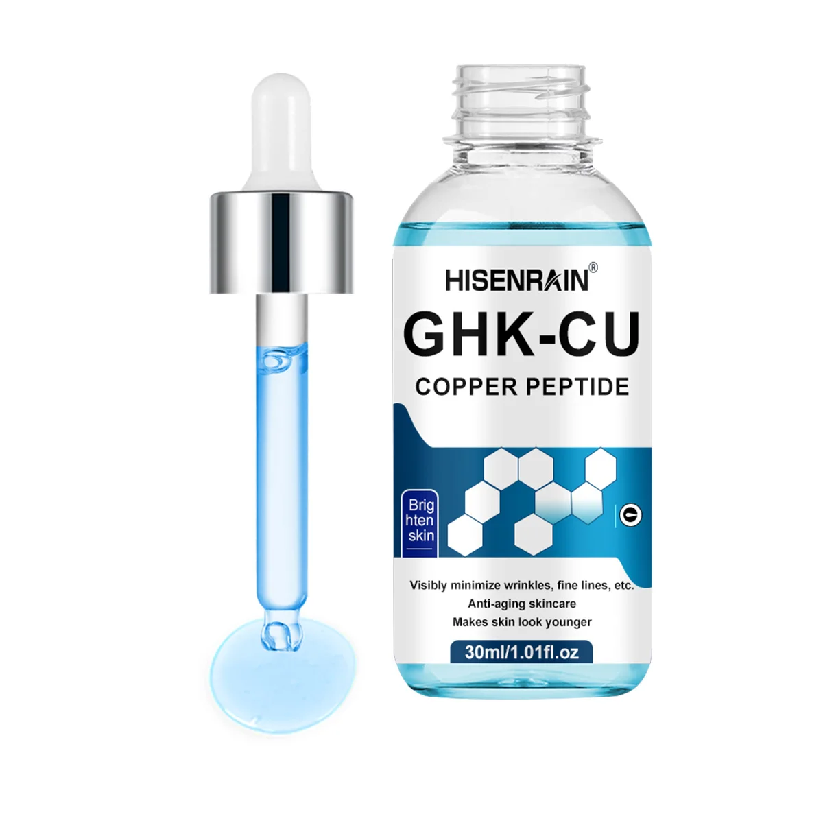 HISENRAIN GHK-CU Anti-Aging Gesichtsserum - Kupferpeptid Verjüngungsessenz für Straffung, Faltenreduktion & Hautregeneration. – Detail 10