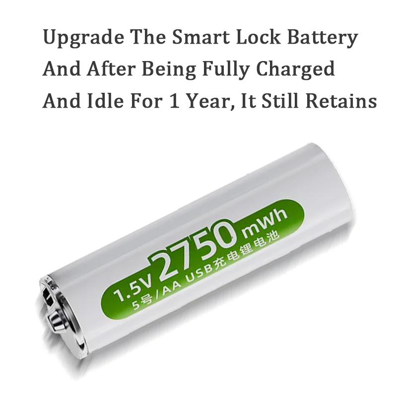 Doublepow 1.5V AA 2750mWh/1800mAh Lithium аккумулятор аа Pilas Recargables Tyte-C Charge