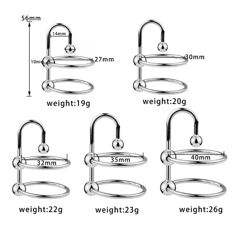 Dilatadores uretrales SM, anillo para pene, anillos para retrasar la eyaculación de Metal, estimulan el coqueteo, bloqueo retardante, tapón fino