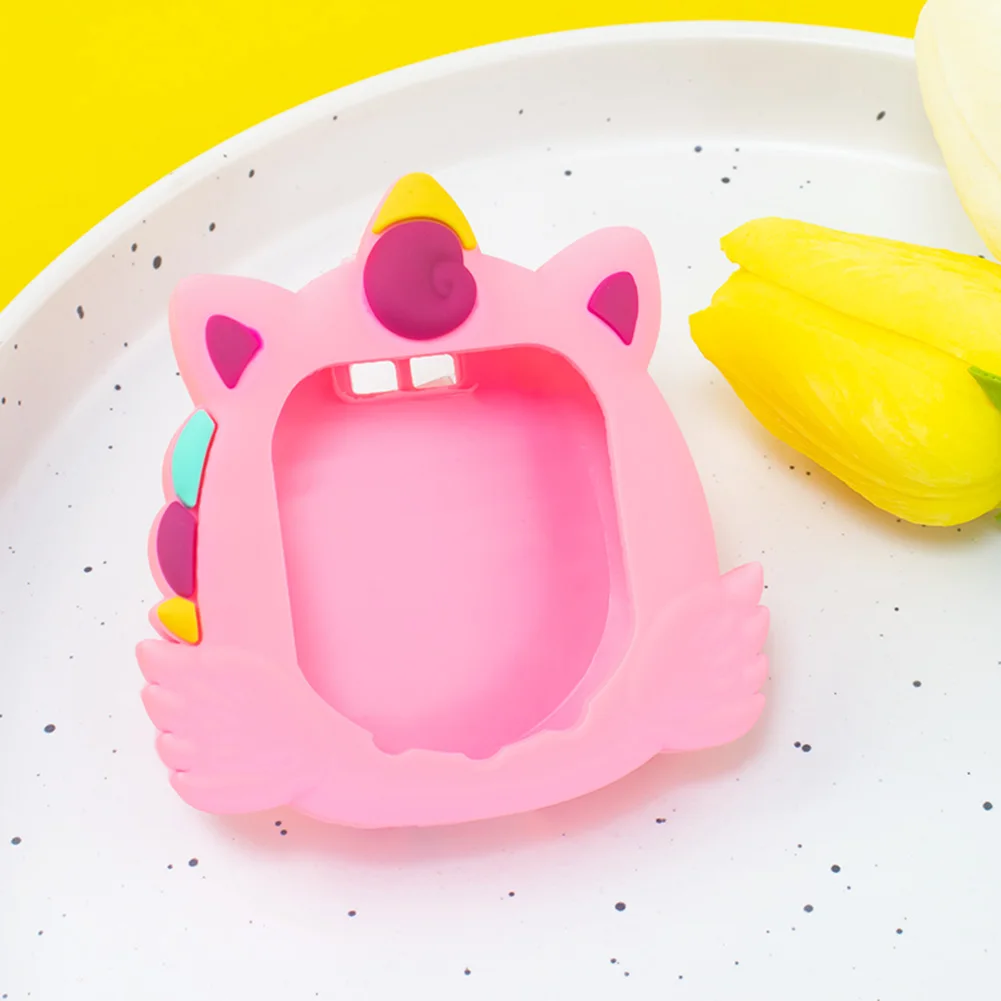 Silicone Cute Case with Finger Lanyard Soft Case Cover Protective Skin Sleeve Shell for Tamagotchi Uni 2023 Virtual Pet Machine