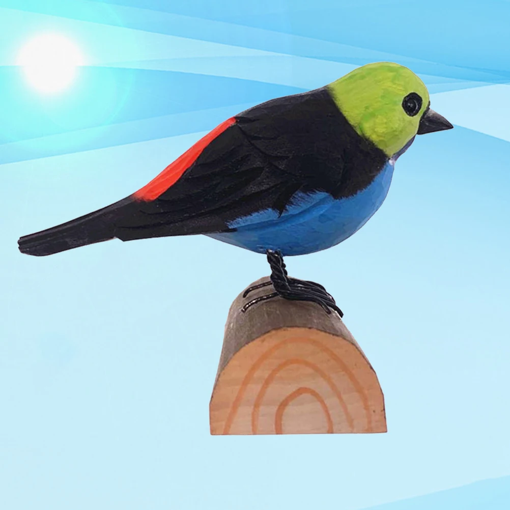 

Wooden Bird Ornaments Home Decor Craft Perfect for Living Room Kids Room Office Smooth Surface Corrosion Resistant Ideal Party