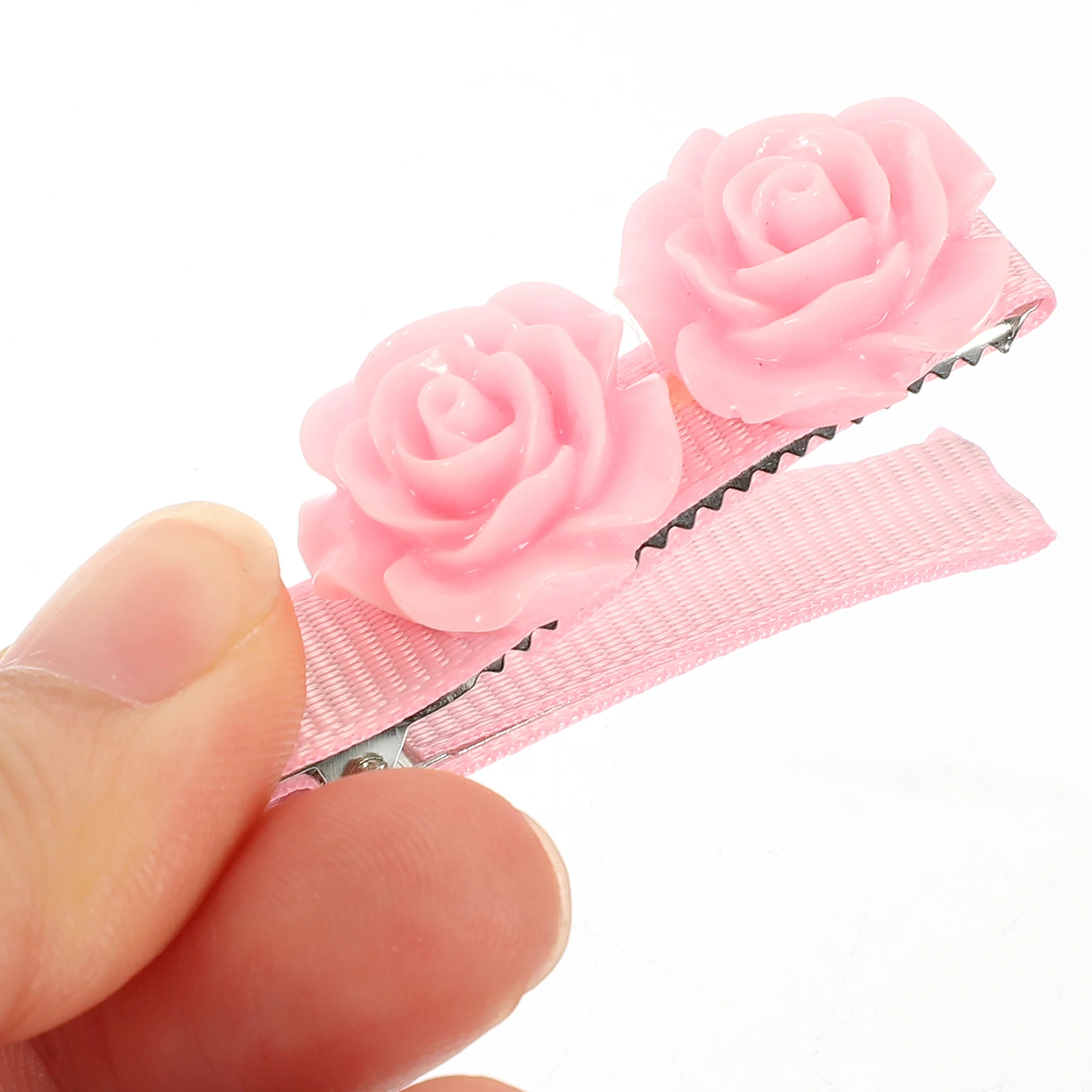 

1 set Rose Headband Mini Clips Valentine'S Day Accessories Decorative Claw Hairband For Women Party Festival Glitter Heart Resin