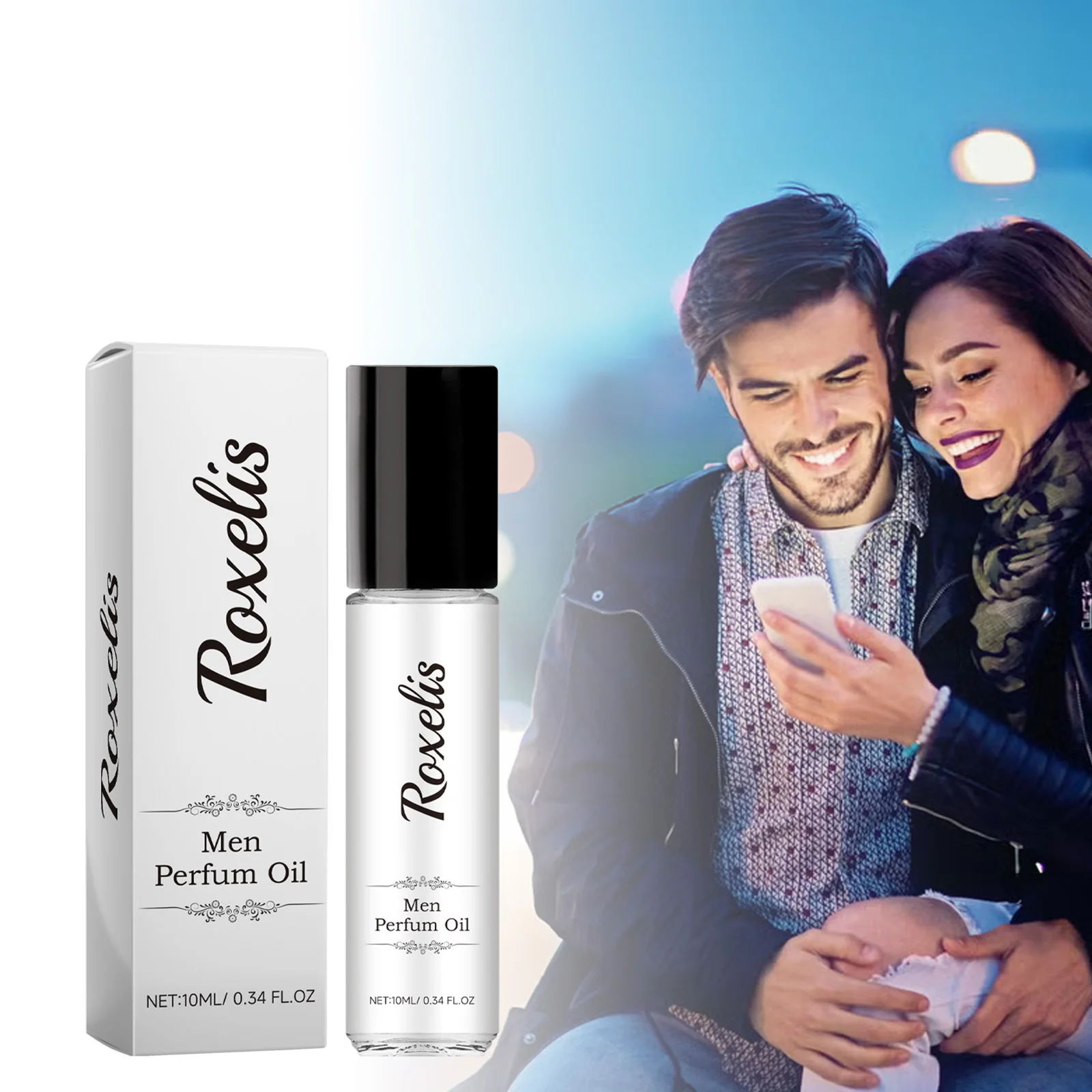 Roxelis Men Perfum Oil is Fresh, Elegant, Not Pungent, Natural, Durable, Delicate, Small and Portable Ball Fragrance 0.34 oz