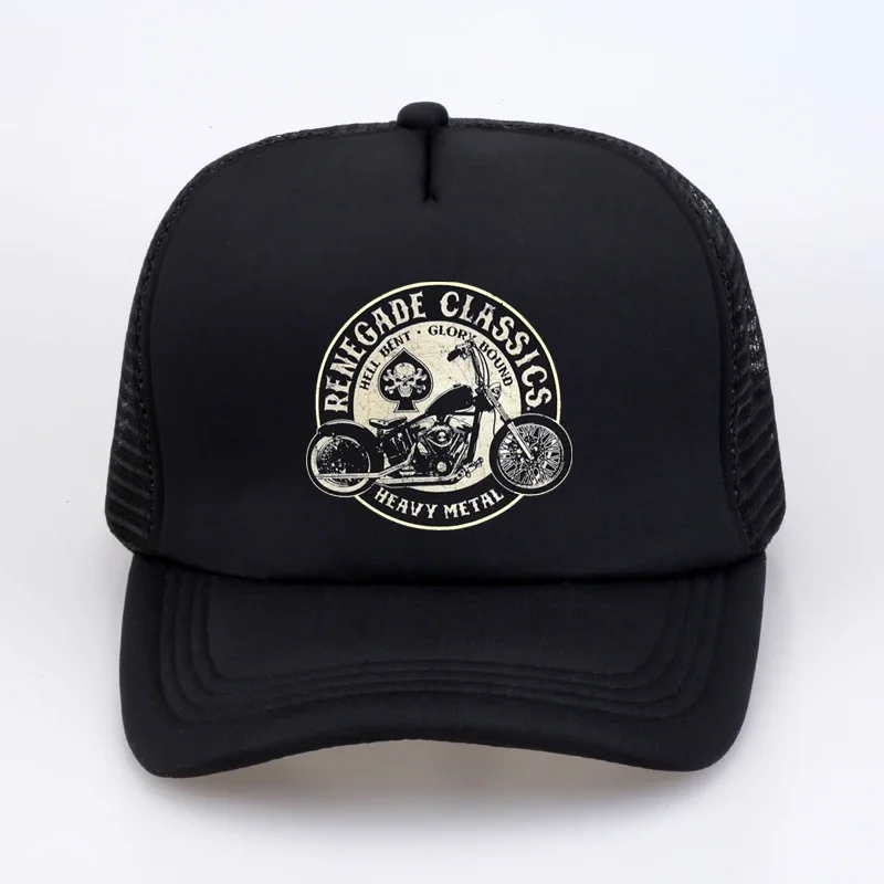 

Glory Bounds Motorcycle baseball cap Heavy Metal rock Motor Dad hat Breathable mesh snapback hats