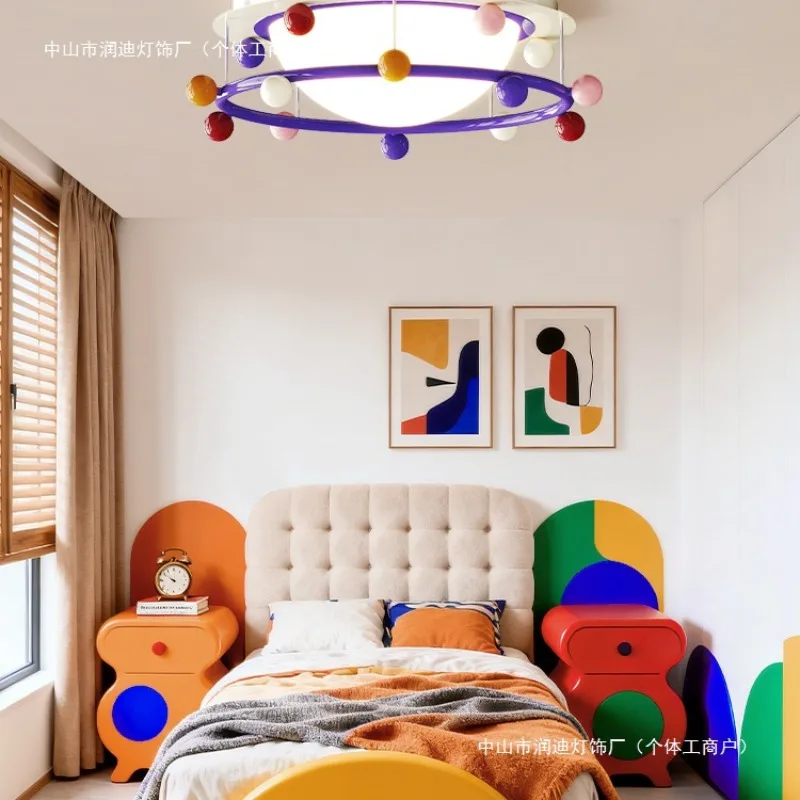 Color Dopamine Bedroom Light Memphis Children's Fun Room Ceiling Light, Art Creative Study Light