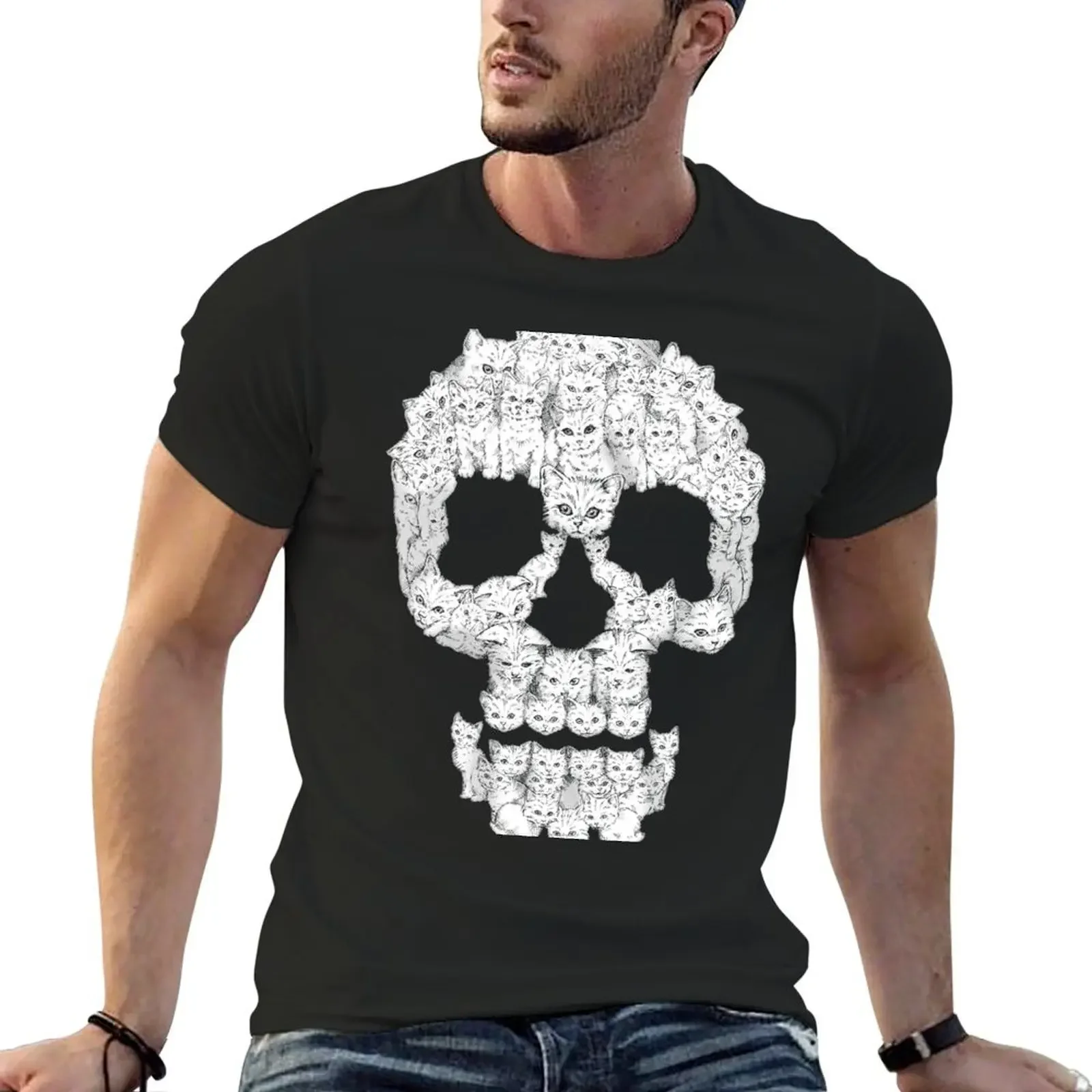 Skulls are for Pussies T-Shirt man clothes kawaii clothes tops black t shirts for men